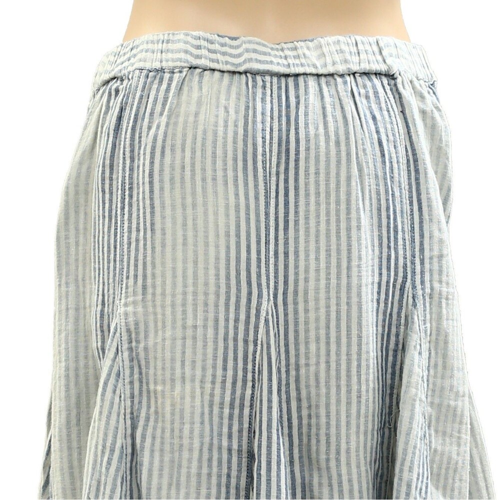 Free People Candace Midi Skirt Striped Print Pull On Low Rise Godet M NWT 286162 - Picture 7 of 8